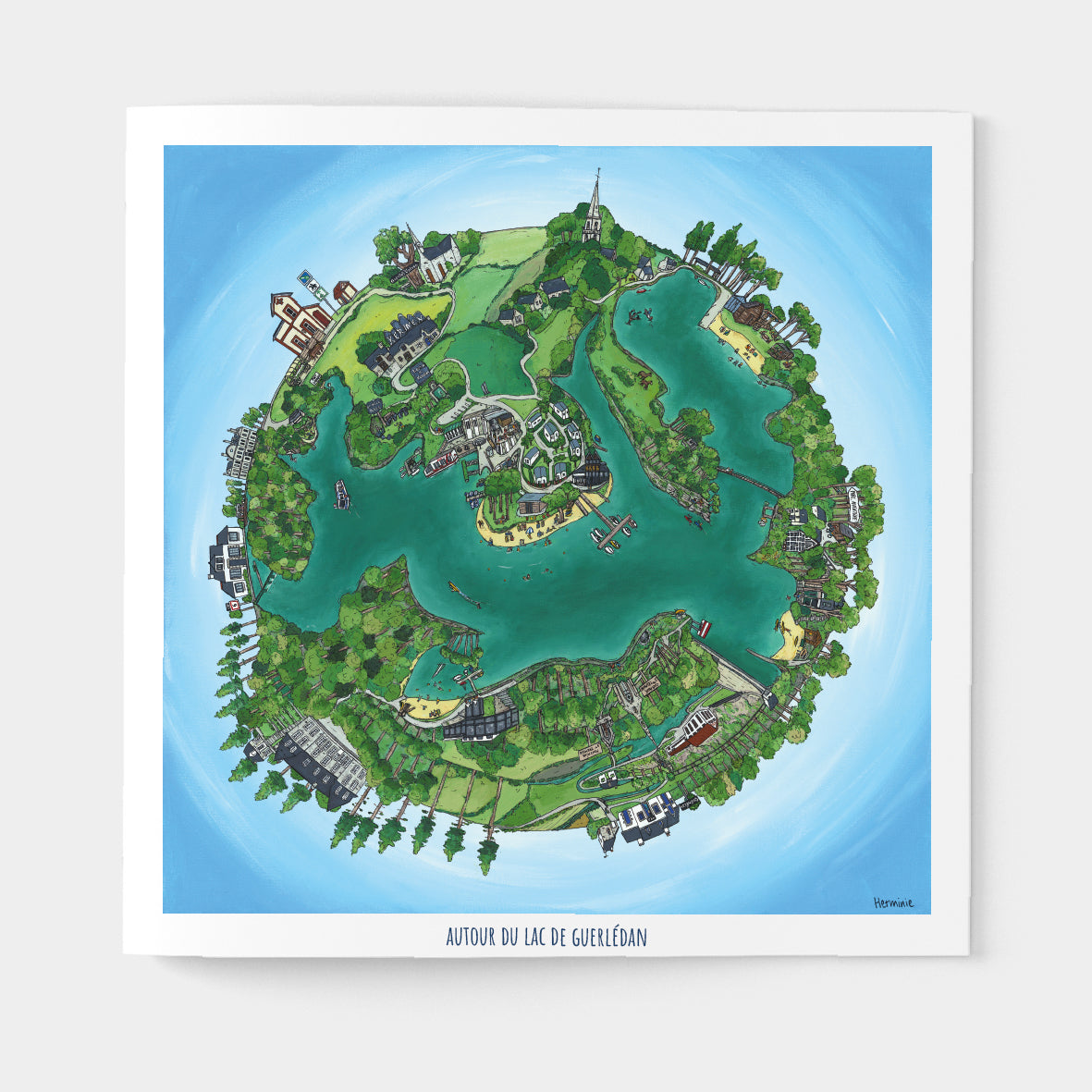 Lac de Guerlédan, Carte Postale