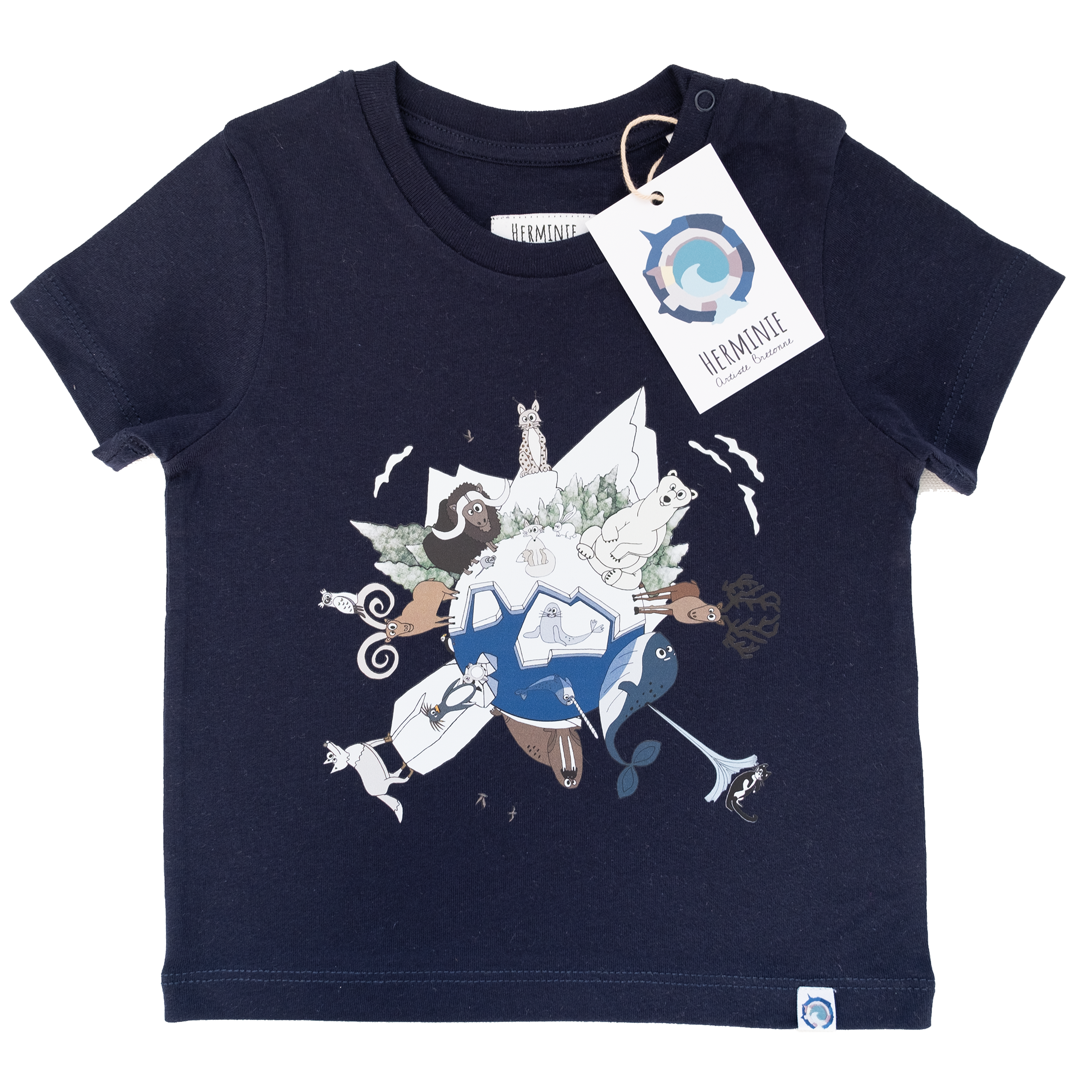 T-shirt Bleu – Pôle Nord (12–18 mois)
