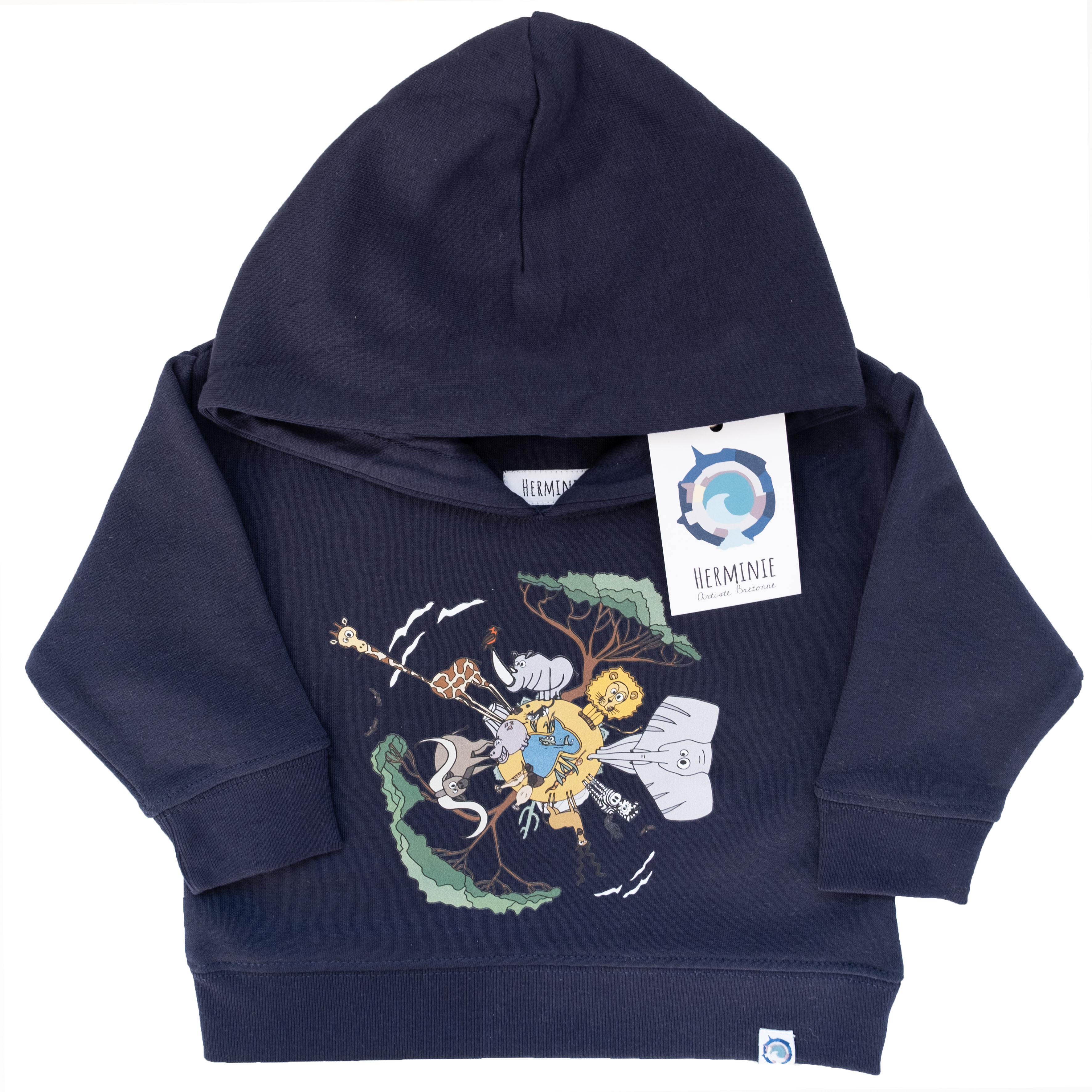 Sweat Bleu Marine – La Savane (12–18 mois)