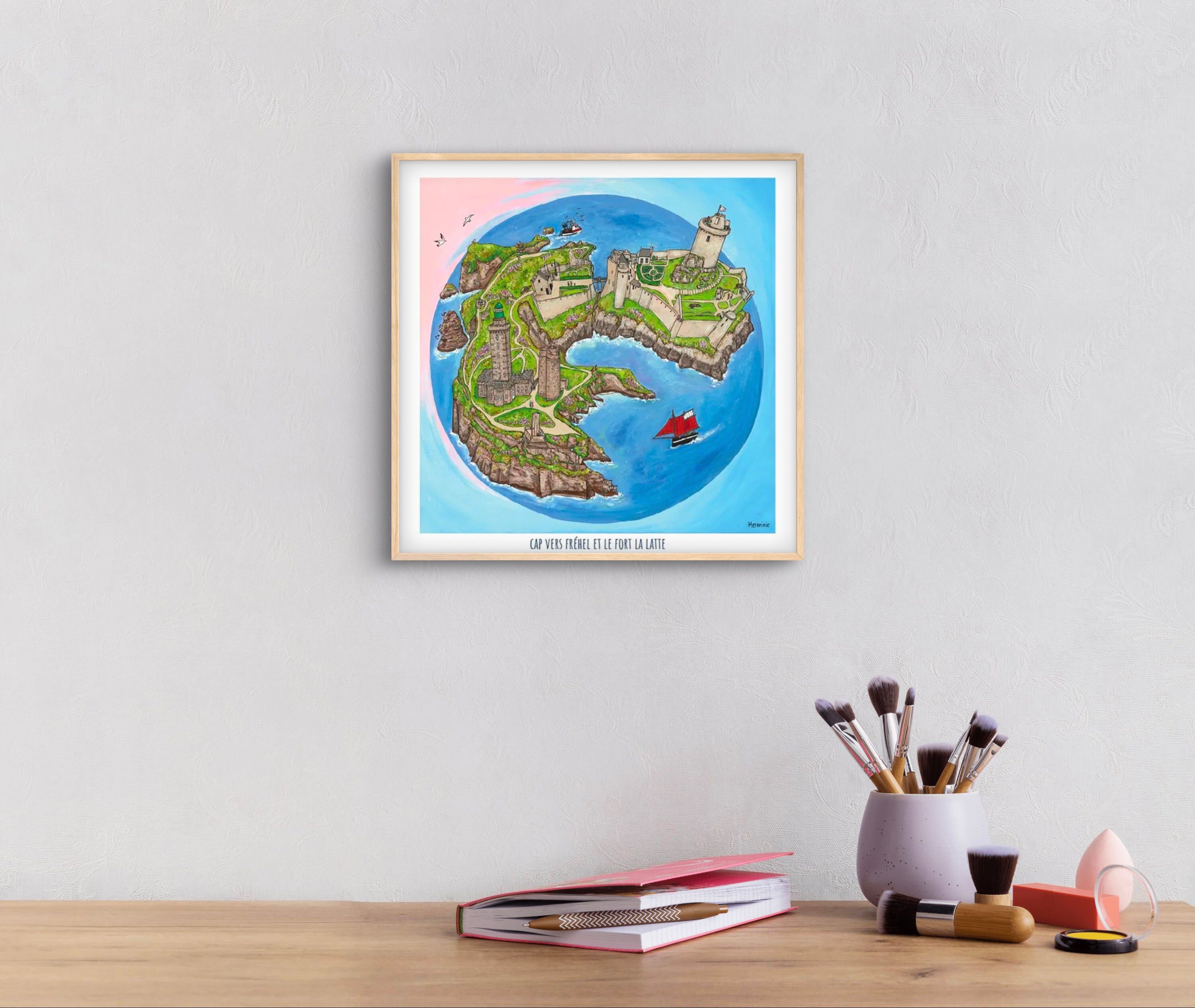 Cap Fréhel et Fort La Latte 30 x 30 cm