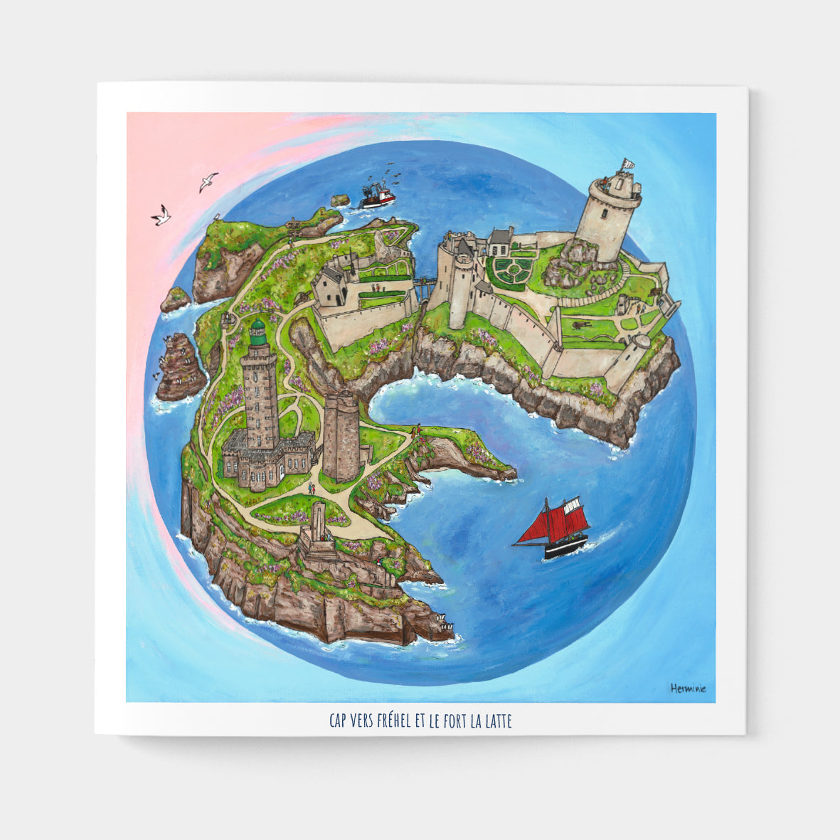 Cap Fréhel et Fort La Latte 50 x 50 cm