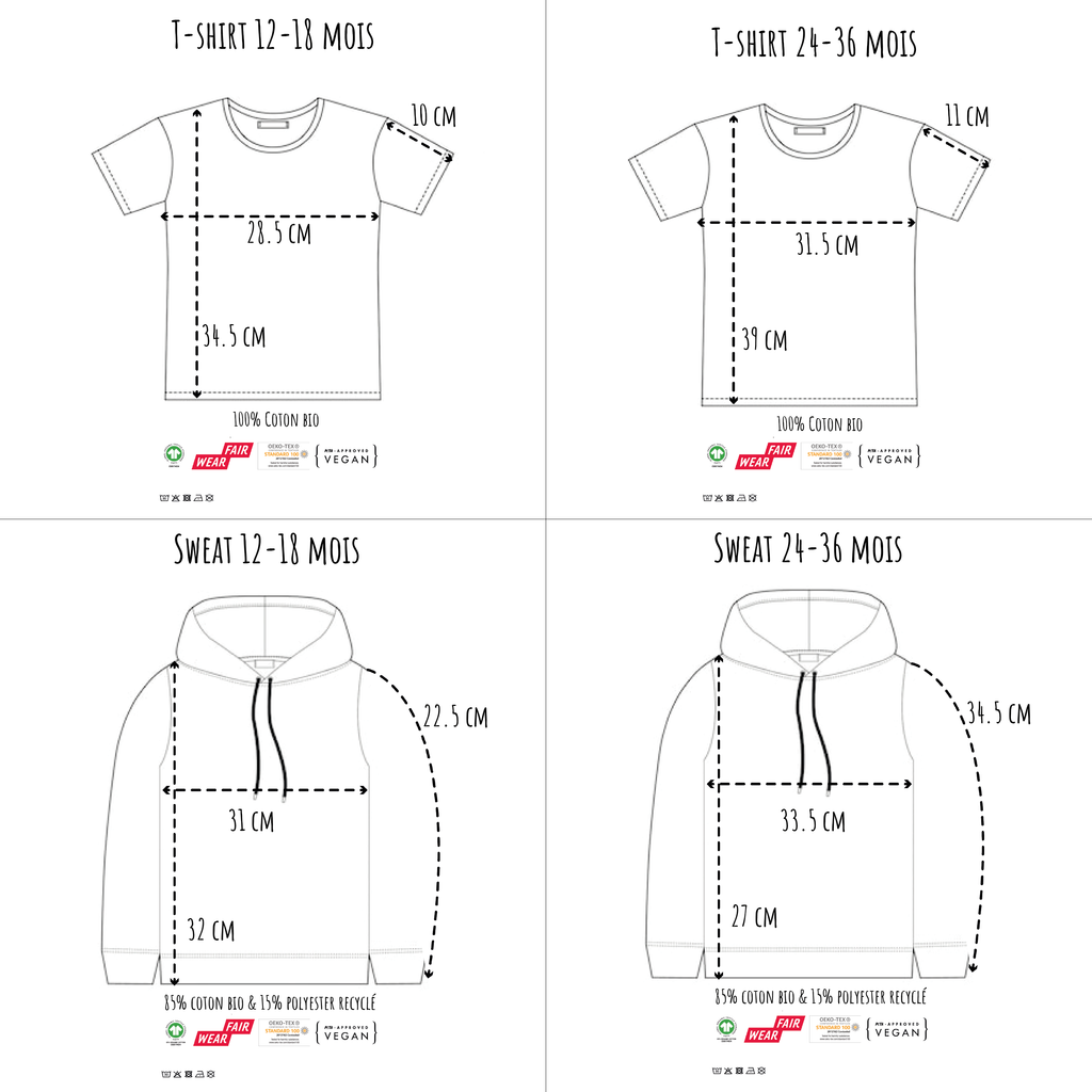 Sweat Gris – Pôle Nord (12–18 mois)